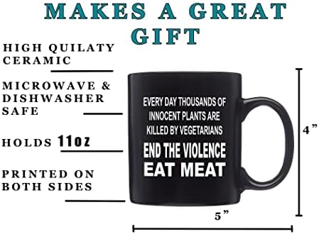 Rogue River Taktička smiješna šalica za kavu lov jedu meso lovac lovac novitet poklon za prijatelja lovca