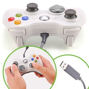 Žični kontroler Kabalo White za konzole Xbox 360 i PC sa Windows - pogodno za Xbox 360 i Windows 2000 /ME /XP /Vista /7/8