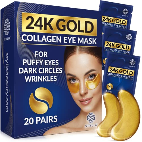 20pcs 24k zlatne maske ispod očiju + 20 maski za bradu