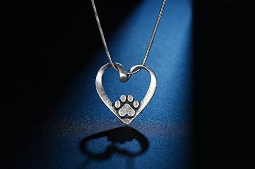 Rosa Vila Oblik srca s ogrlicom za pse, ogrlica za štene za vlasnike svih pasmina pasa, ogrlica za sjećanje na pse, ogrlica