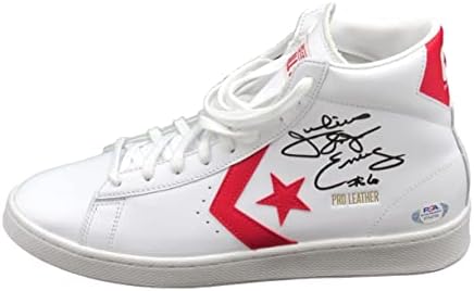 Julius Dr. J Erving Hof Autografirano lijevo Converse Shoe 76ers PSA/DNA 177278 - Autografirane NBA tenisice