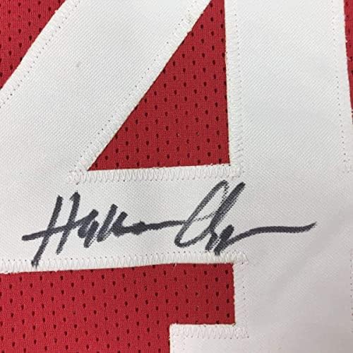 Autografirani/potpisani Hakeem Olajuwon Houston, crveni košarkaški dres Beckett Bas CoA