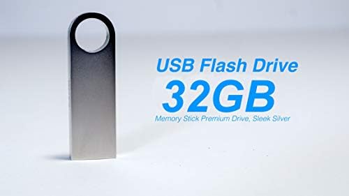 USB Flash Drive 32GB & 64GB prijenosni memorijski štap Premium pogon, elegantno srebro, metalni slučaj, škola, umjetnost,