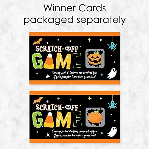 Velika točka sreće Jack -o' -lampion Halloween - Dječja Halloween Party Game Scratch Off Cards - 22 grof