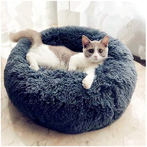 Wanglukang okrugla mačka kuća pastelna dugačka plišana košarica za pse košare za kućne ljubimce jastuk mačka mačka mačka