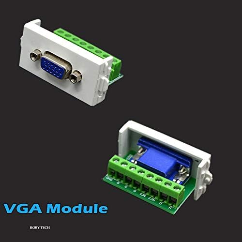 Zidna ploča s CAT5E + VGA Keystone Modularni Ethernet Distribution Jacke za priključke utičnice Bijele ukrasne pločice za