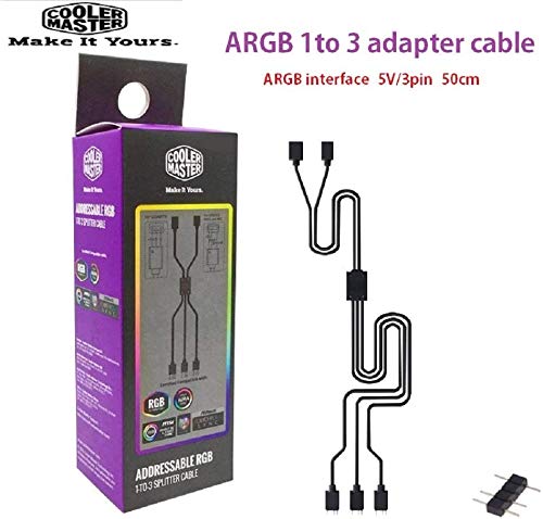Адресуемый kabel razdjelnik 1 RGB-to-3 1-to-3 3PIN 5V RGB Kabel adapter za ventilator Kompatibilno proširenje ARGB Pogodan