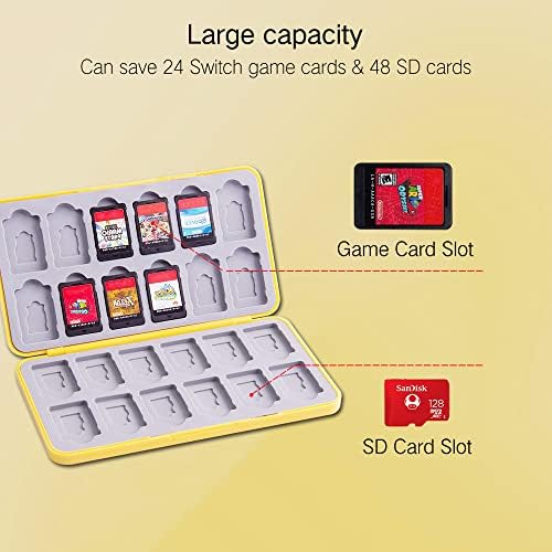 Torbica za igre kartice PERFECTSIGHT 24 Switch za Nintendo Switch Lite /OLED, torbica za patrone Slatka 24 Game Holder za