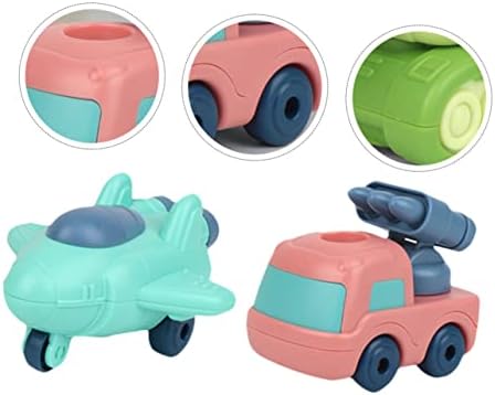 Toyvian 2PCS sastavljeni automobil Dječji avio zrakoplov igračka za malu djecu STAMBE STEM MILOY MODEL IGULA MODEL PUZZLE