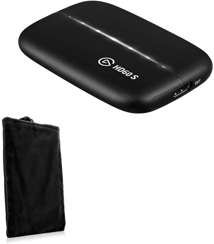 Kutija s kutijama kompatibilna s Corsair Game Capture HD60 S - Torbica od baršuna, mekana velur tkanina za vrećicu s crnim