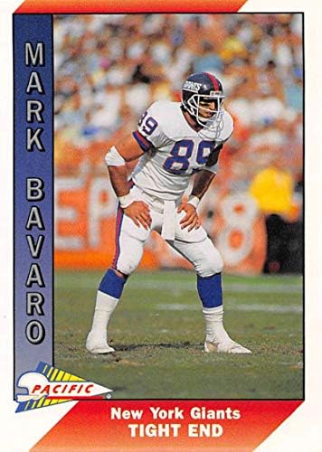 1991. Pacifički nogomet 341 Mark Bavaro New York Giants Službeni NFL trgovačka karta