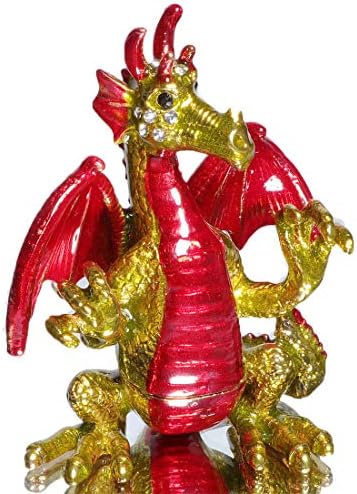 Waltz & f Dragon nakit s nakitom kutija sa šarkama ručno oslikani držač prstena za prstena