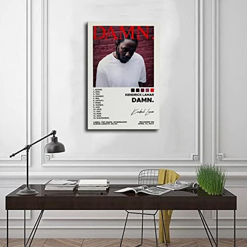 Kendrick plakat Proklet. Naslovnica albuma plakati repera plakata platna poster spavaća soba dekor sportski krajolik uredski