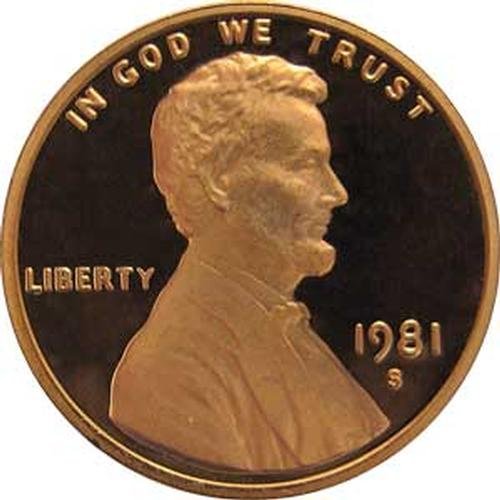 1981. S GEM dokaz Lincoln Memorial Cent Cent Tip 1 američki novčić Penny