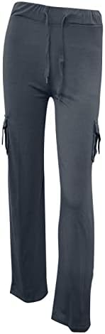 Ulični teret s džepovima hlača uzročne vrećaste hlače Teretne hlače Žene s visokim strukom Street Evesy casual
