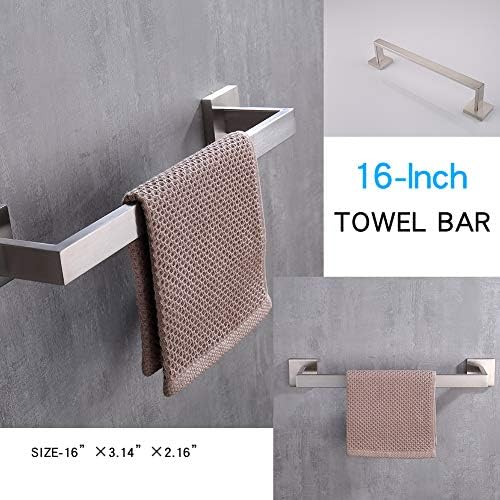 Tastos 3-komadića za kupaonicu set brušeni nikl zidni pribor za kupaonicu, vrhunski nosač od nehrđajućeg čelika, držač za
