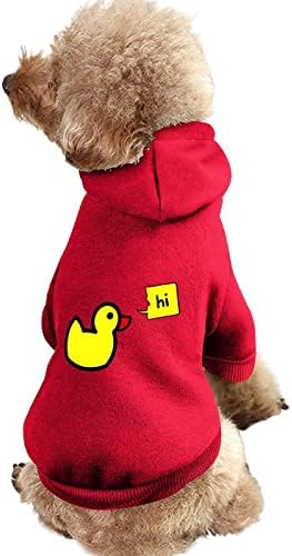 Hi žuta patka pseća kapuljača slatka kapuljača dukvica za kućne ljubimce odijelo kaput s šeširom xs
