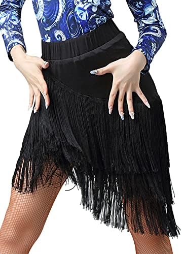 Ellydoor Women Fringe Dance suknja latino salsa tango suknja za balske seksi obrub suknja mini kratke hlače suknja suknja