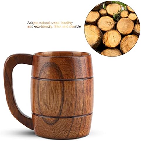 Prirodno drveno šalica piva retro veliki kapacitet čaj vode klasično drvo za piće